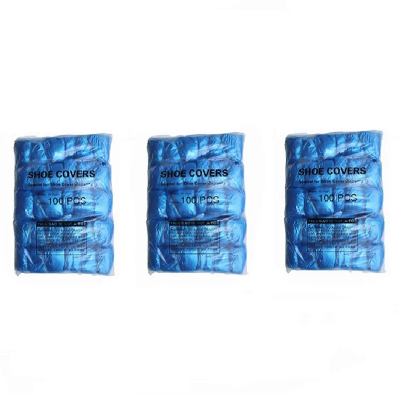 ABQR 300PCS Disposable T-Buckle Overshoes Waterproof PE Dispensers Dustproof Boot Covers For Automatic Shoe Cover