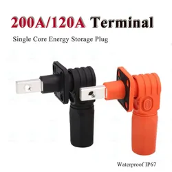 200A Single Core Energy Storage Connector High-voltage High-power Quick Plug 120A 1000V New Energy Lithium Battery Terminal