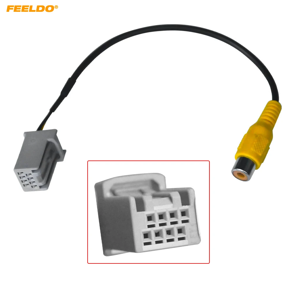 FEELDO Auto Reverse Camera Output Video Adapter Wiring Cable For Honda XRV 2023 Original Factory Camera Video Output #HQ2618