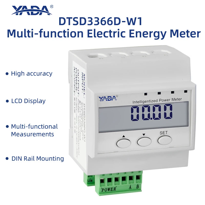 Three-Phase Digital Energy Meter with Multi-loop Measures Three-Phase Current Voltage and Power Factor Electric Meter Product