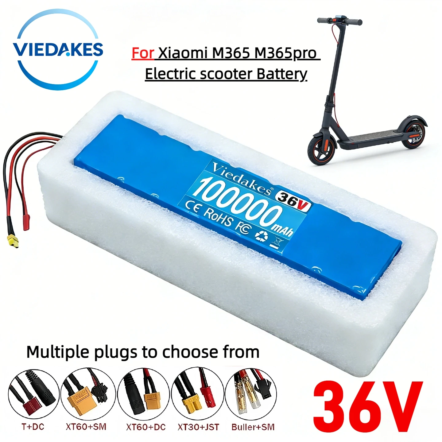 

⚡10s3p 36v battery, For Xiaomi M365 M365pro Electric scooter, High Capacity 10s3p 36V 100Ah scooter battery