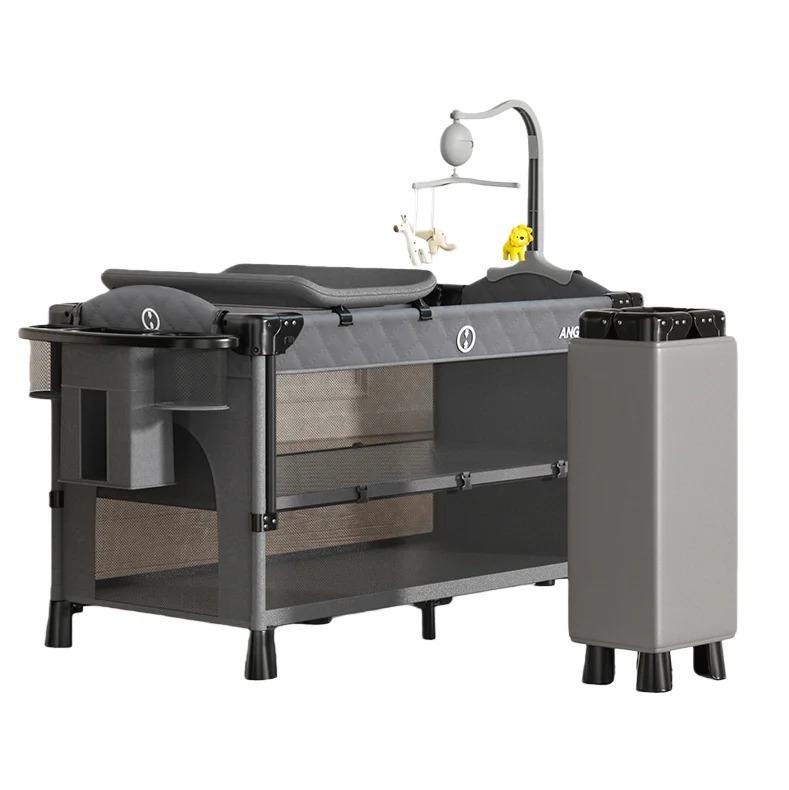 Multifunctional modern crib splicing foldable metal bed for neonatal hospital