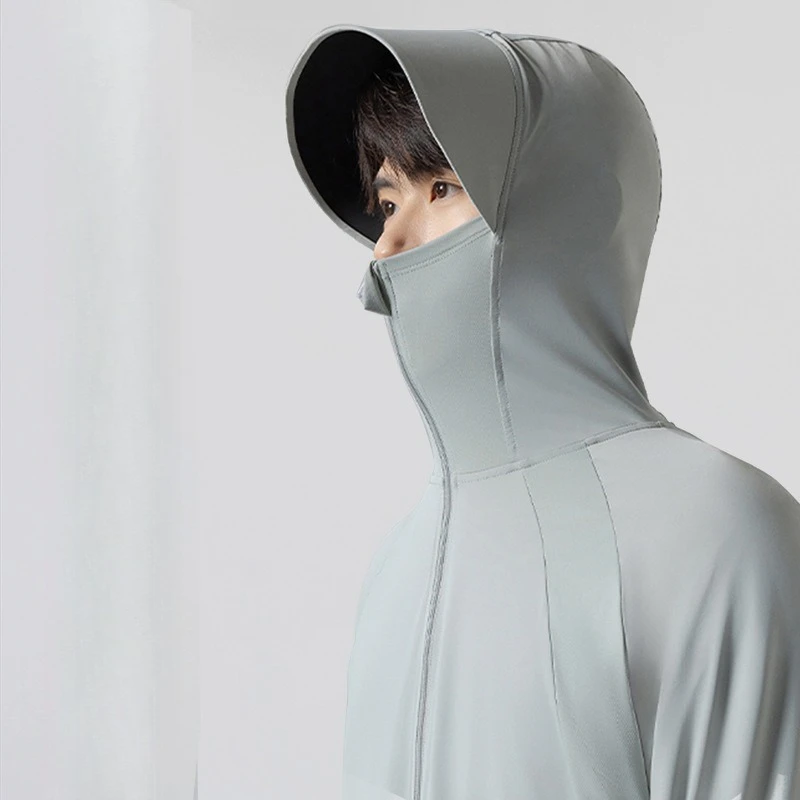 Sport Outdoor Zonnebrandcrème Zomer Origineel Garen Ijzig Ademend Capuchon Dunne Jas Top Paar Losse Zonnebrandcrème