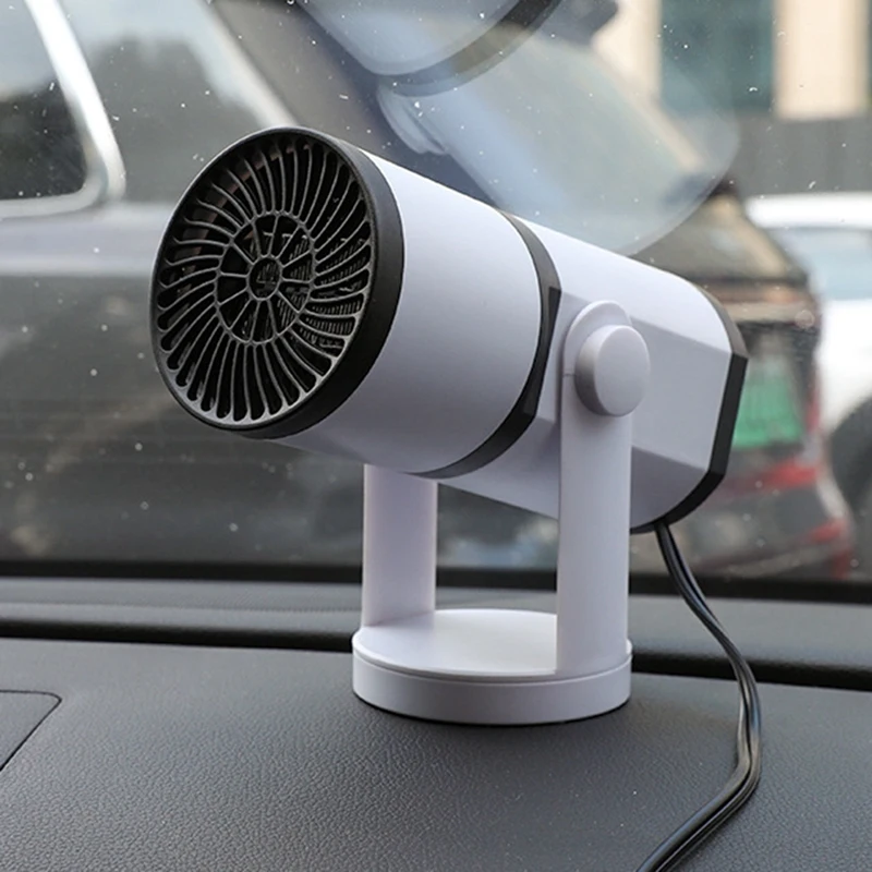 Car Heater 12V 150W Auto Portable Heating Fan With Swing-Out Handle Windscreen Defroster Dashboard Driving Demister