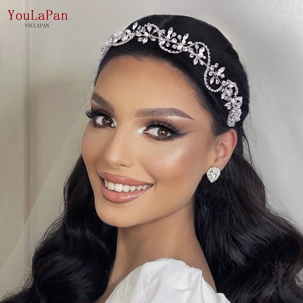 

YouLaPan Wedding Headband Rhinestone Brides Hairband Wedding Hair Accessories Jewelry Bridal Hair Ornaments Crystal Headwear