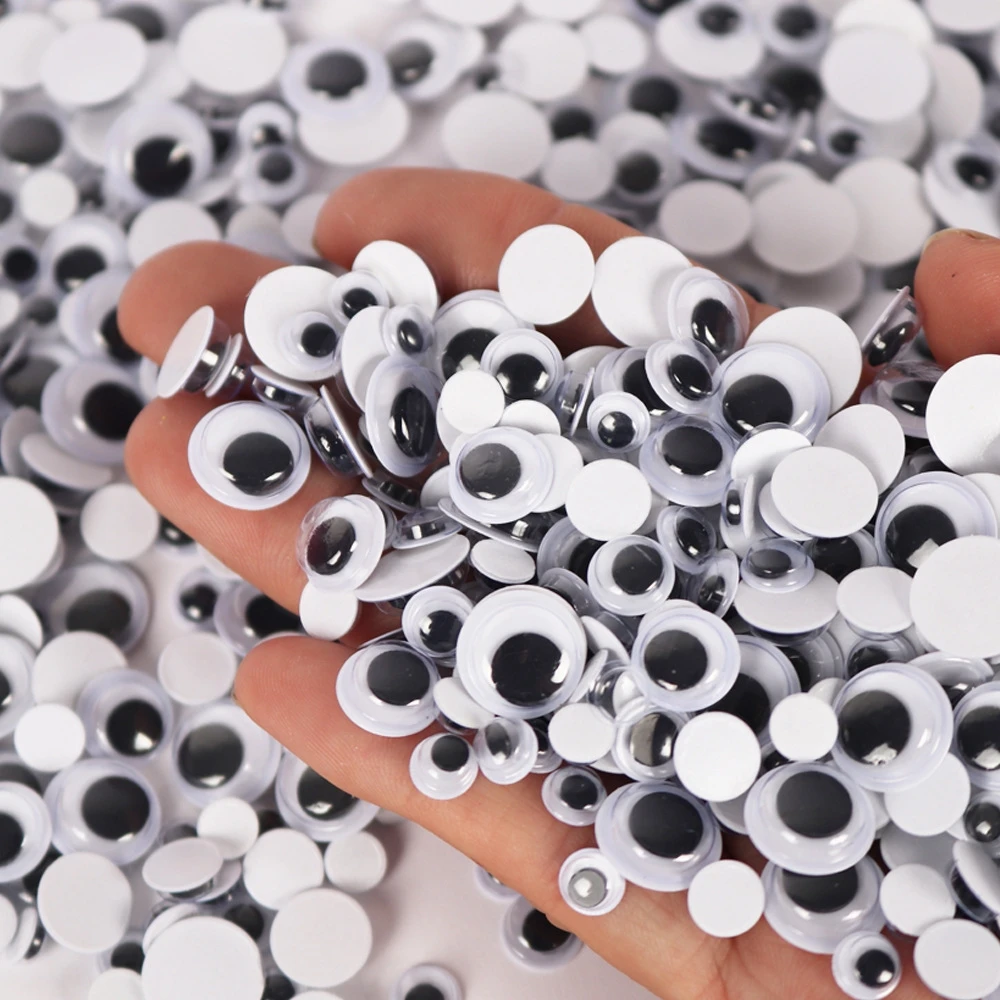 50-500 Stück Selbstklebende Bewegliche Augen 6-30mm Bewegliche Cartoon-Tier-Augen für DIY-Bastelarbeiten, Handgemachtes Spielzeug, Scrapbook-Zubehör – Detail 5