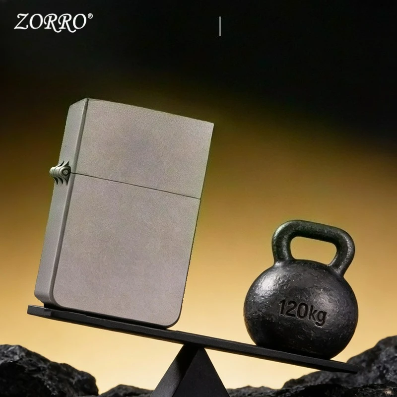 

2026 ZORRO Pure Titanium Lighter, Retro Windproof Kerosen Grinding Wheel Lighters Smoking, Collectible Gift Gadgets for Men