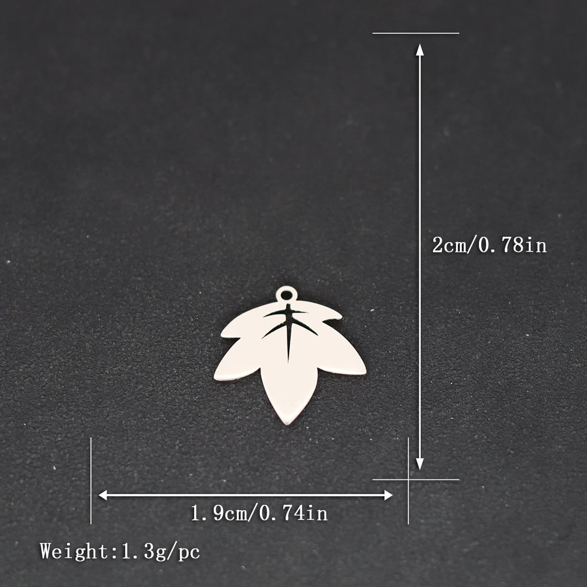 3pcs Stainless Steel Minimalist Maple Leaf Pendant Charms For DIY Bracelet Necklace Jewelry Making Craft