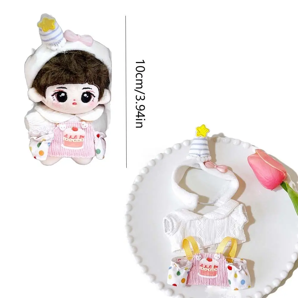 10cm Doll Clothes Toy Camisole Skirt Doll Cloth Accessories Cotton Doll Clothes Head Band Dress Up No Attributes Dolls Clothes