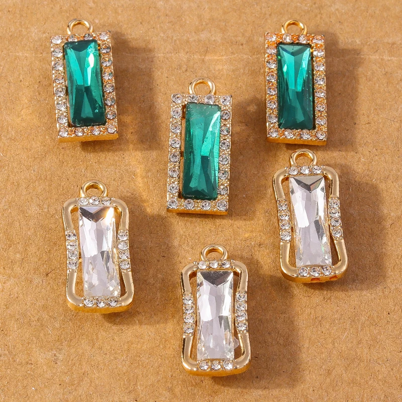 10pcs Crystal Snowflake Charms for DIY Jewelry Making