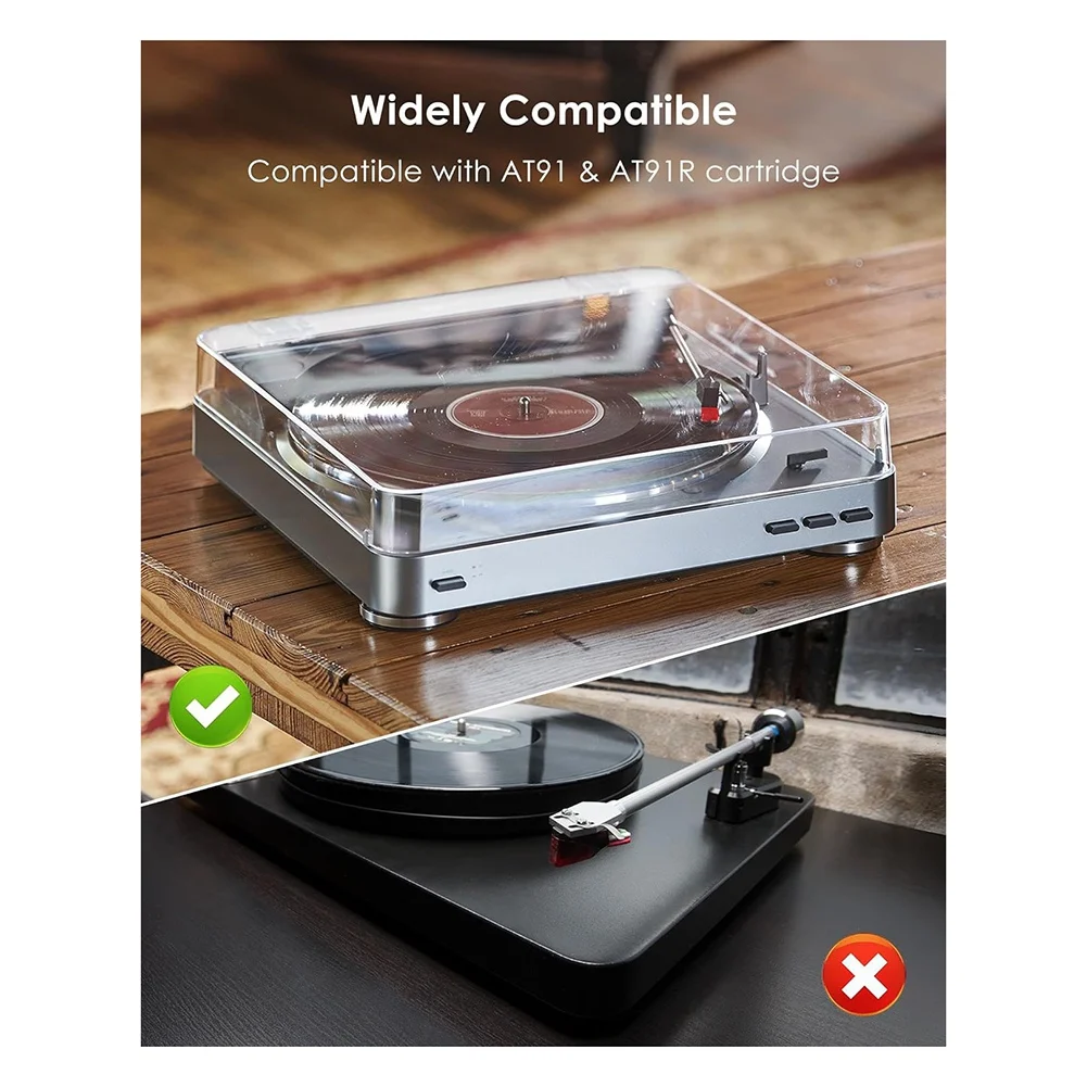 Ingenious-ATN91R Replacement Stylus For Audio-Technica ATN91R AT91 Replacement Conical Turntable Stylus