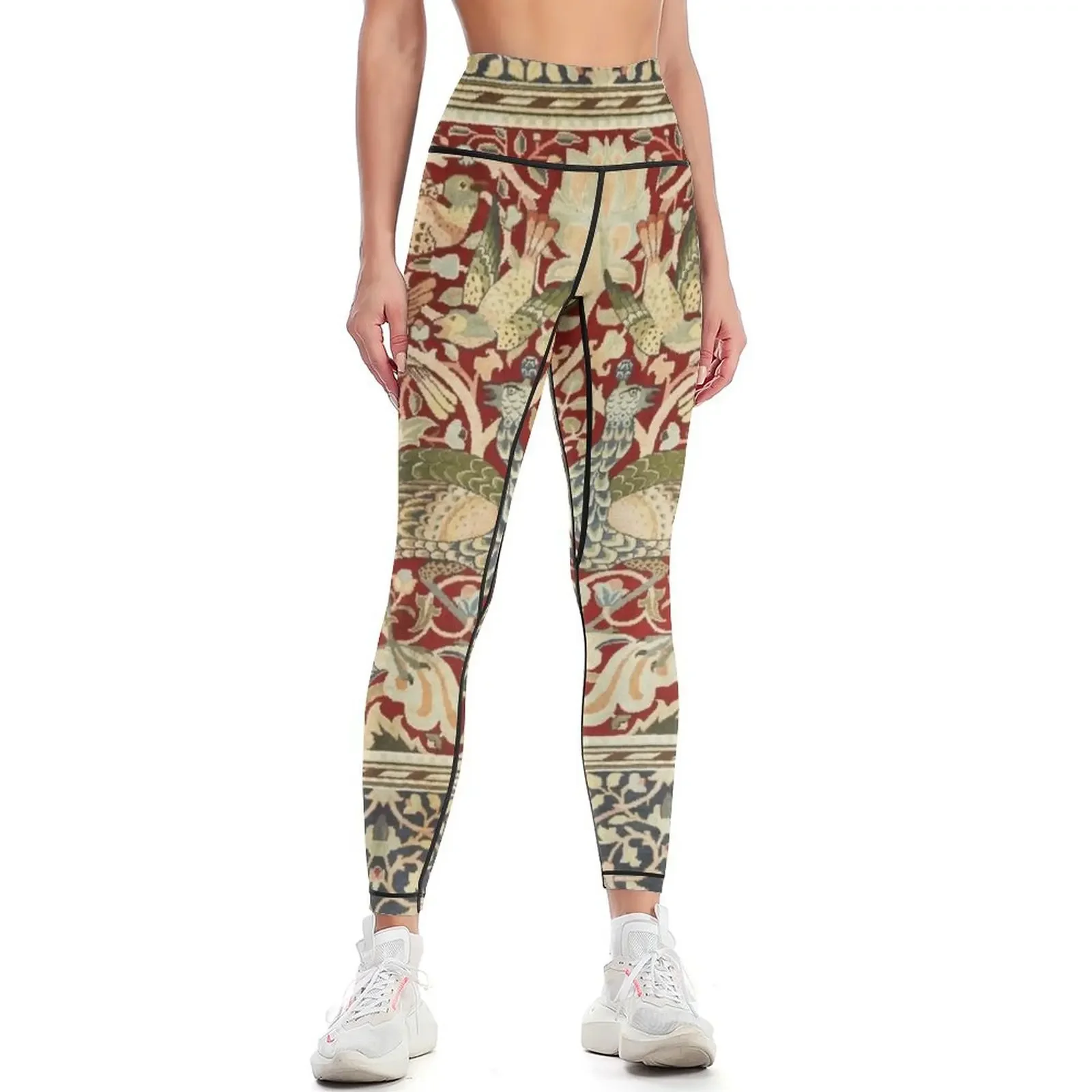 

William Morris Vintage Floral Wallpaper Poster Leggings for girls Sports pants woman Women's sportswear Womens Leggings