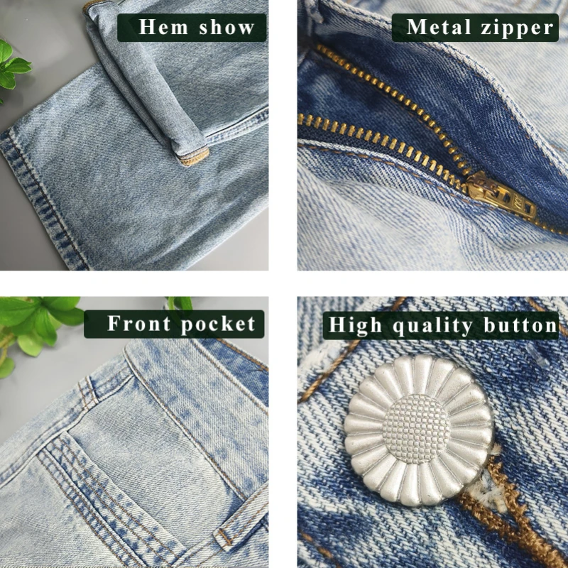 2024 Summer Spring New Vintage Casual Jeans for Men Clothing Washed Soft Cotton Loose Straight Man Pants Baggy Jeans KK1077
