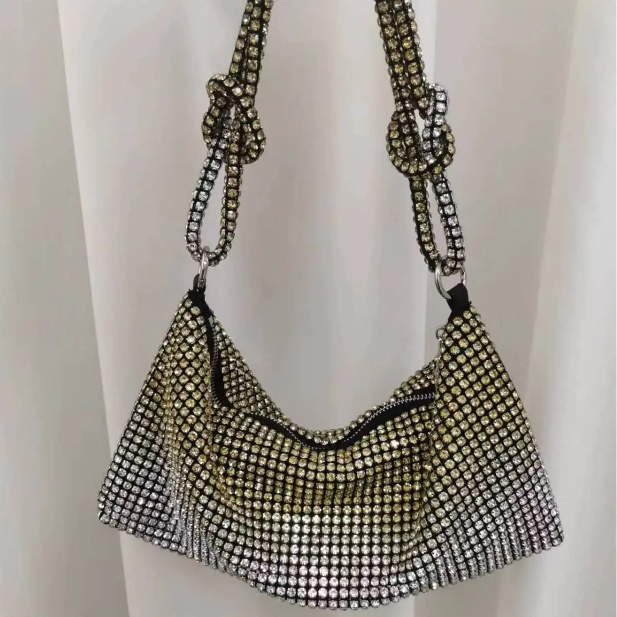 

Women's Rhinestone King Full Drill Shoulder Underarm Oblique Span Bag Torebka Luksusowe Marki Rhinestone Bag Carteras Para Mujer