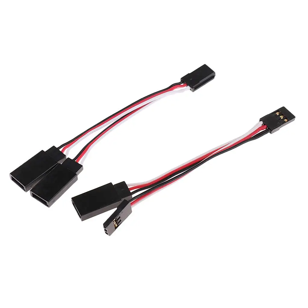 2 stks Servo Y Harnas Leads Splitter Kabel voor JR/Spektrum/Hitec/Futaba Connector RC Modellen Vliegtuig, 10 cm