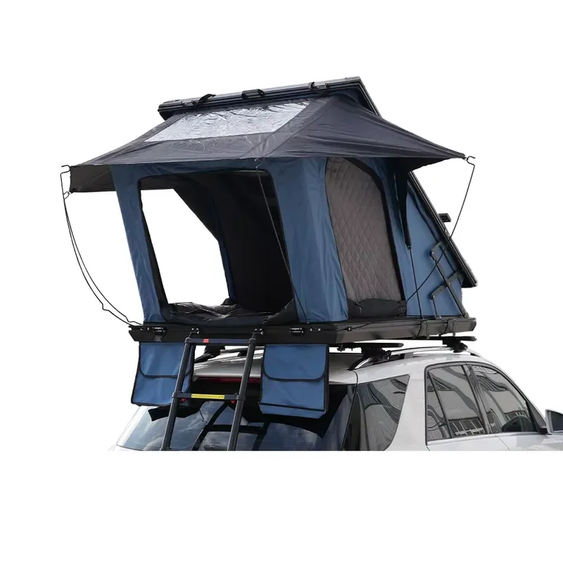New Design Suv Tailgate Tent Rooftop Tent for Offroad Car Aluminium Triangle Roof Top Tent Wiht Window