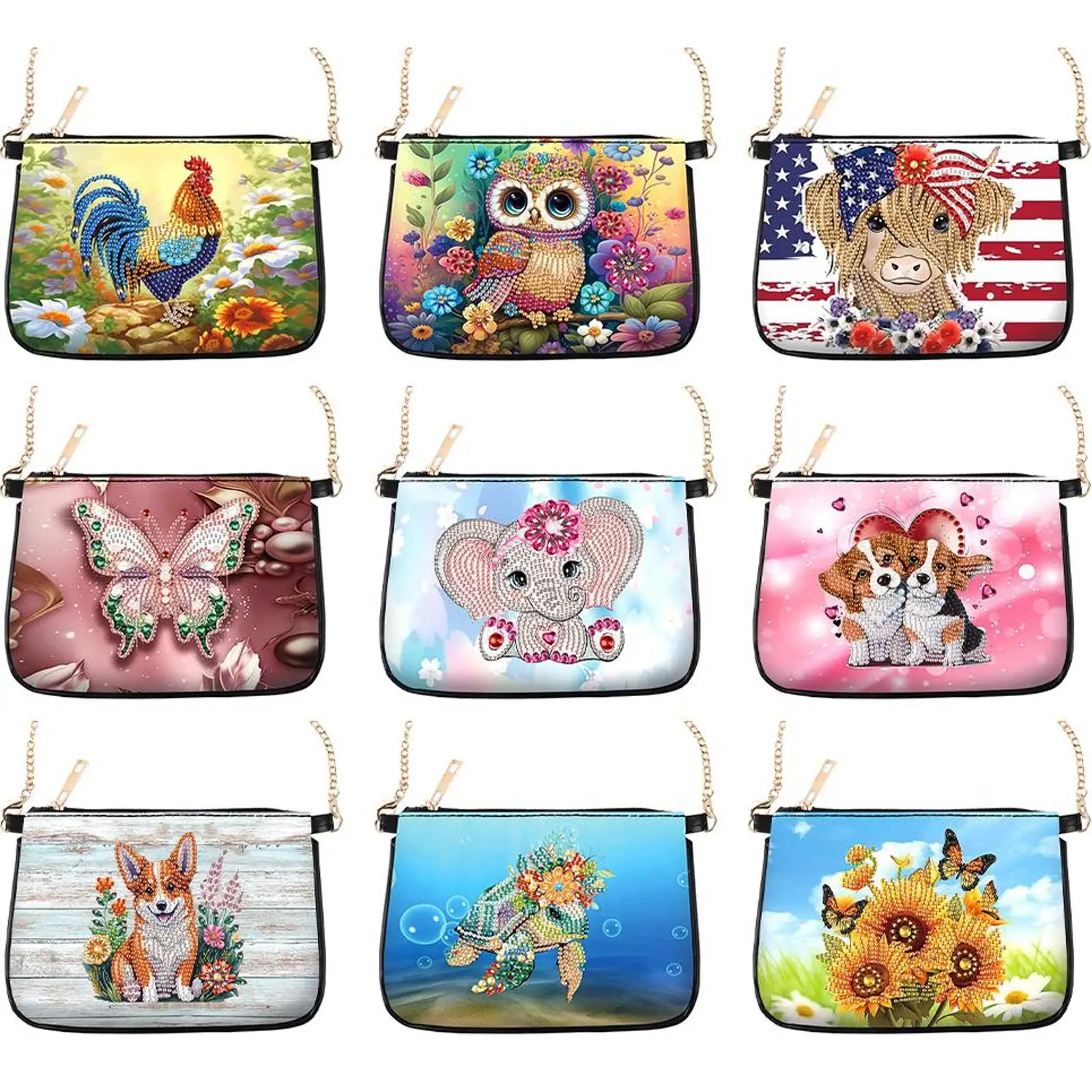 

Special Shape Butterfly Diamond Painting Clutch Bag 5D DIY Diamond Art Handbag Handmade Arts Craft Makeup Bag for Christmas Gift