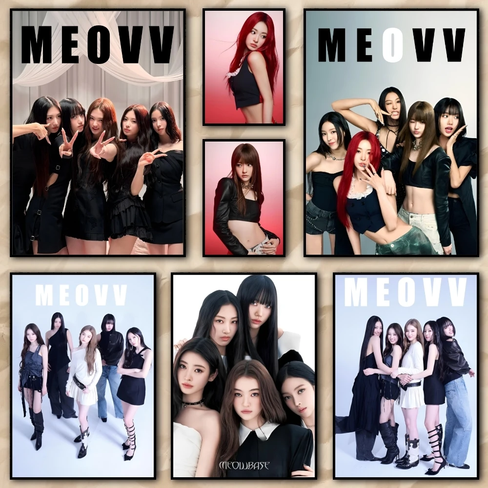 Hot Kpop Girl M-meovv Poster HD art sticky wall waterproof home living room bedroom bar aesthetic decoration