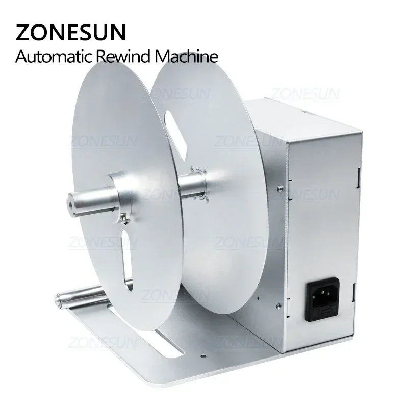 ZONESUN Automatic Label Rewinder ZS-LRA3 Speed Adjustable Sticker Winding Machine for Clothing Wash Barcode Price Tag Printer