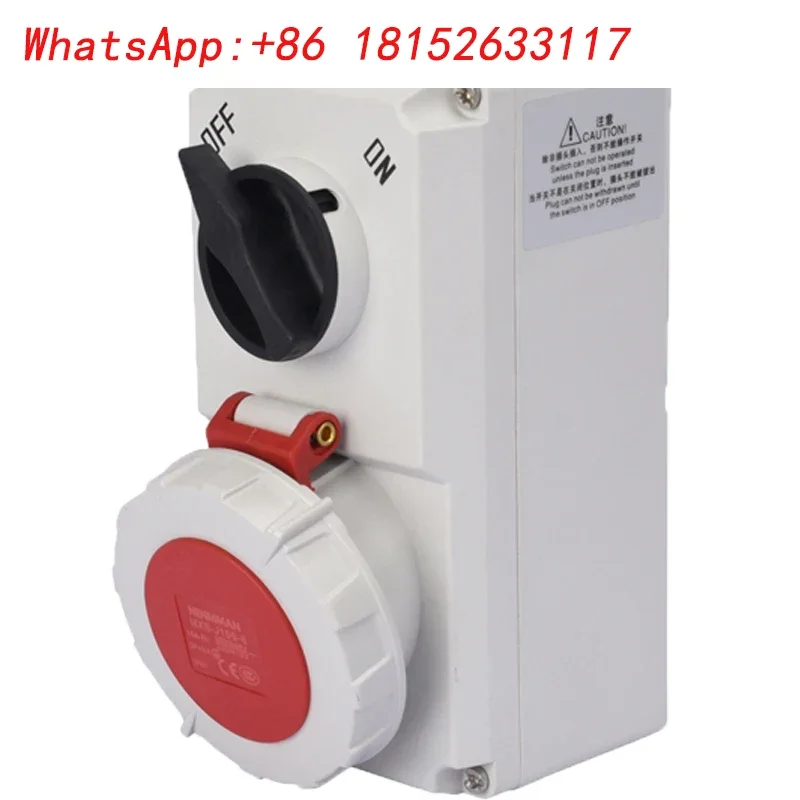 MXS-J256-6 presa industriale con interruttore a striscia impermeabile 32A trifase 5 poli IP67 400V MM