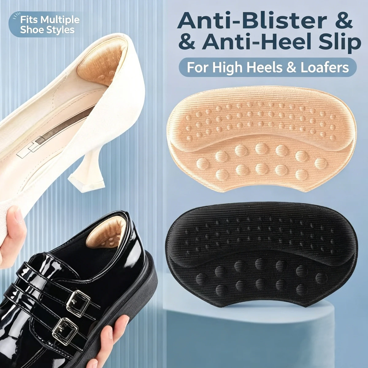 Anti-Wear Anti Slip High Heels Heel Protectors 1Pair Adjustable Size Women Shoe Foot Pads Insoles Shoes Accessories
