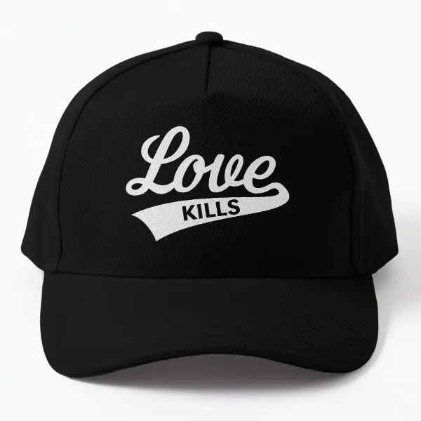 Love Kills Lettering White  Baseball Cap Hat Solid Color Fish Czapka Spring  Outdoor Bonnet  Sport Casual Printed Summer Boys