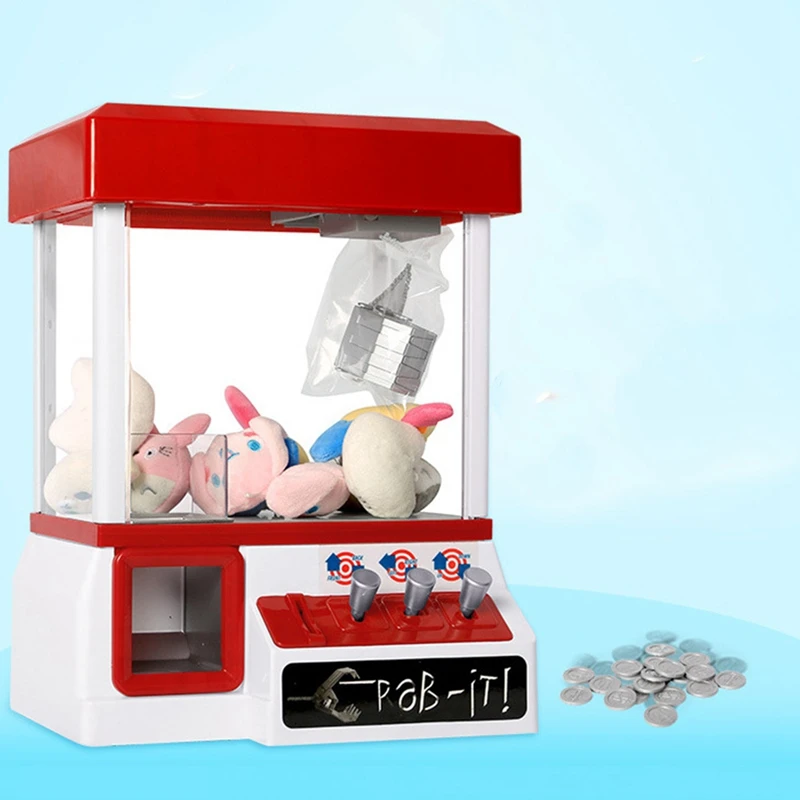 Kids Mini Arcade Game Machine Vending Music Candy Grabber Coin Operated Claw Machine Toy Gift For Children