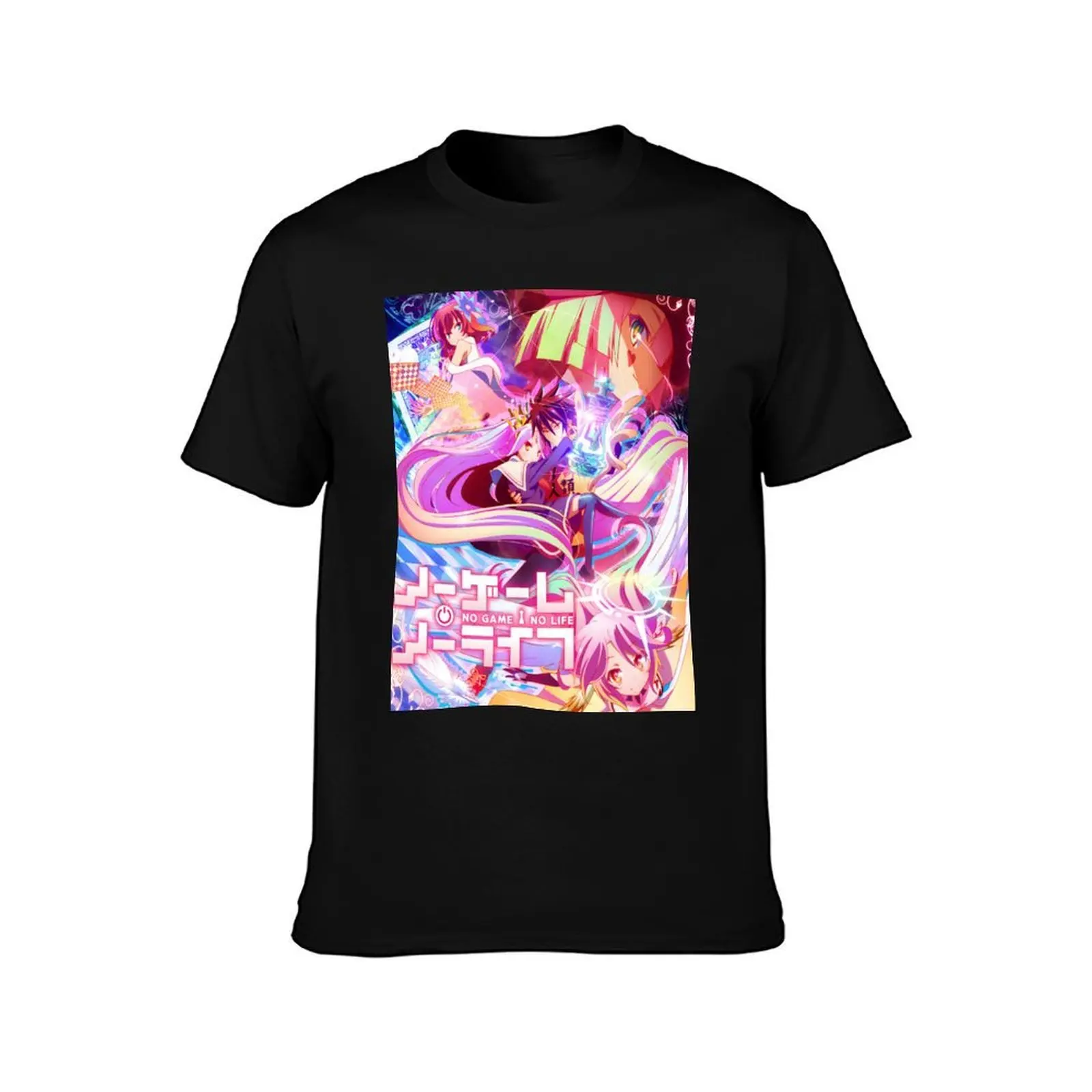 No Game No Life Zero - Cover Image T-Shirt, Summer Casual Cotton Tee, Oversized Streetwear Tops, Vintage Graphic Print