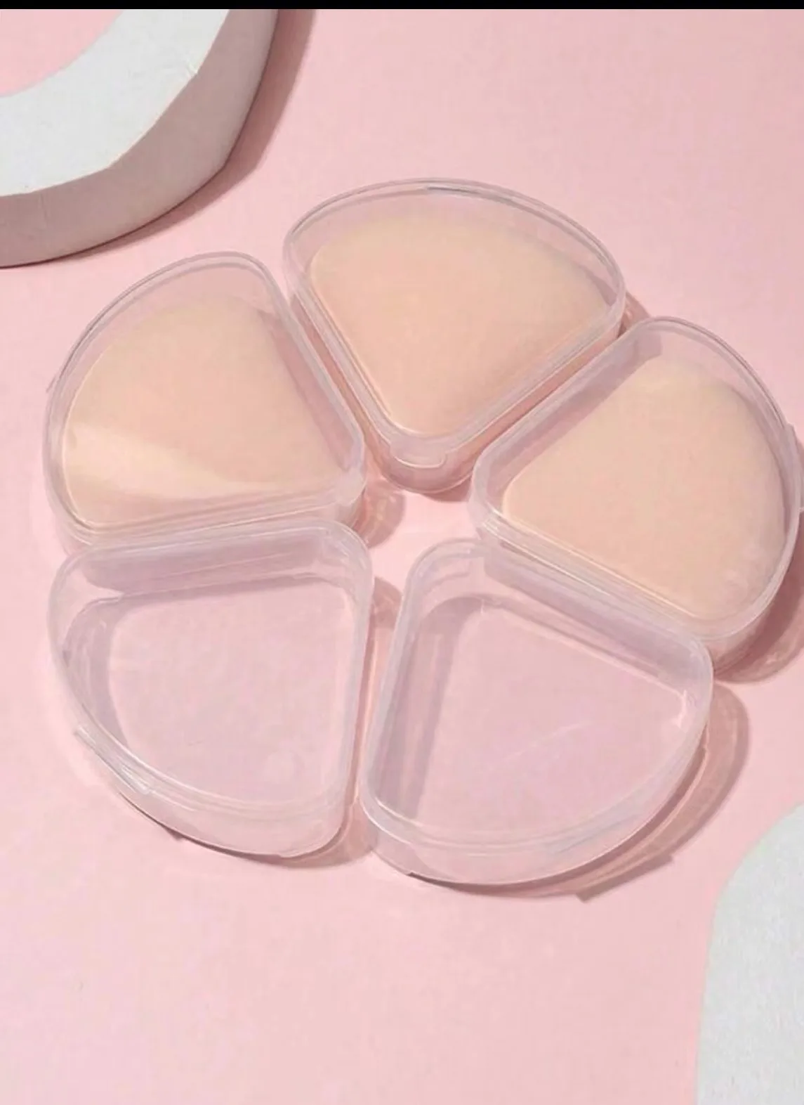 3PCS kosmetyczka w kształcie płatka z torbą do przechowywania kosmetyków odpowiednia do przechowywania pudru, łatwa do przenoszenia w podróży