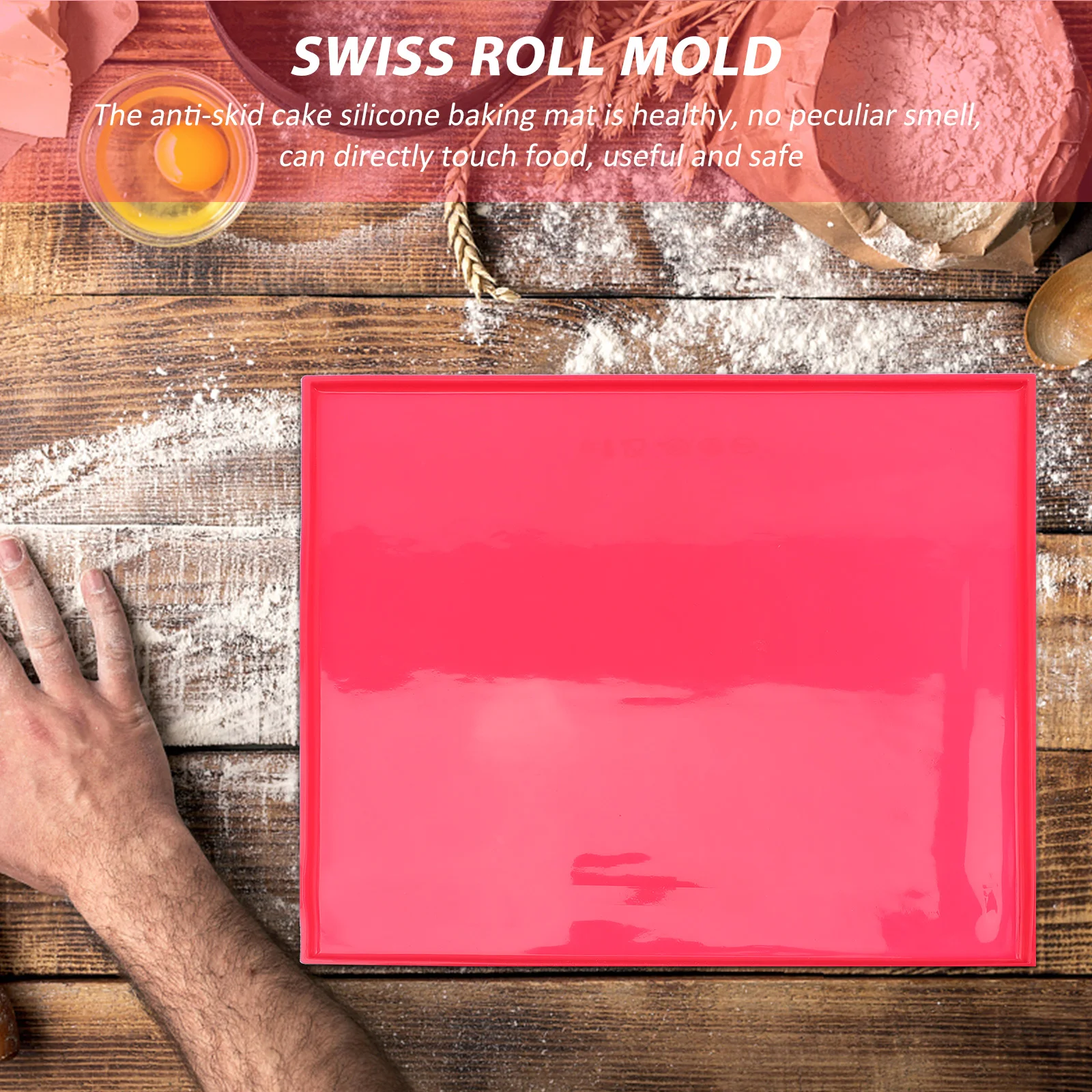 

Non stick Silicone Baking Mat Swiss Roll Pad Cake Bakeware Kitchen Tool Flexible Mold Pastry Dough Biscuit