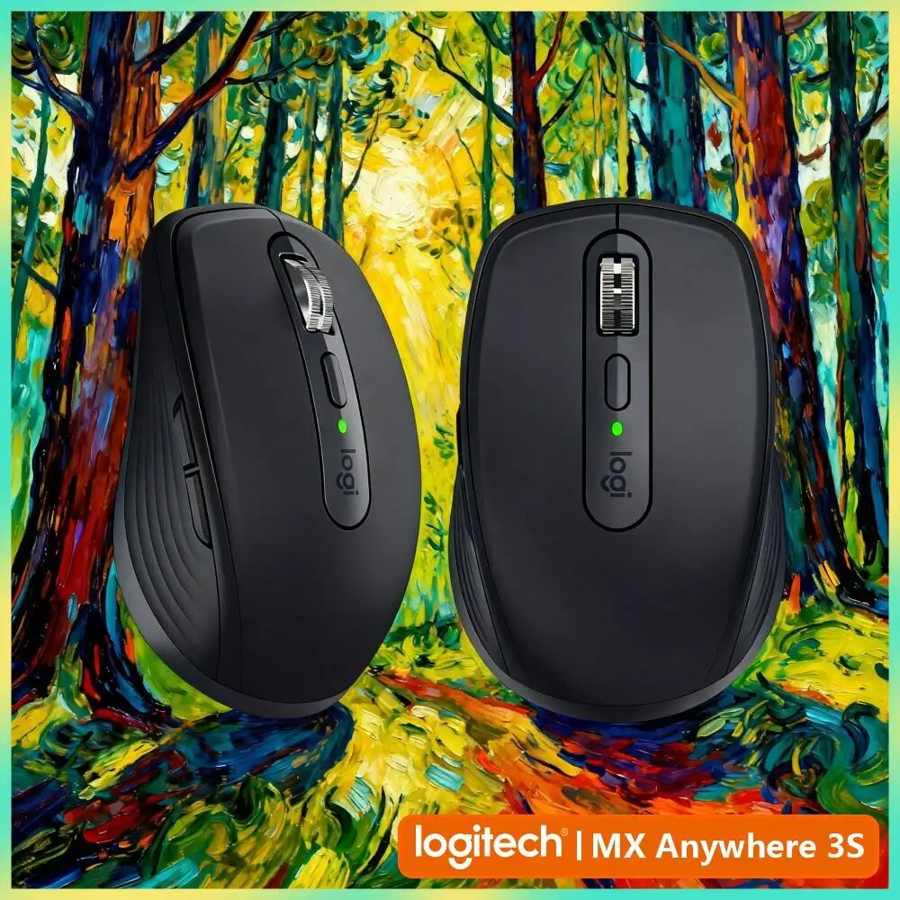 Ergonomic MX Anywhere 3S - 8K DPI, 3-Device Bluetooth, Silent Click, Perfect for Wine Tasting Class & Lecture Desk
