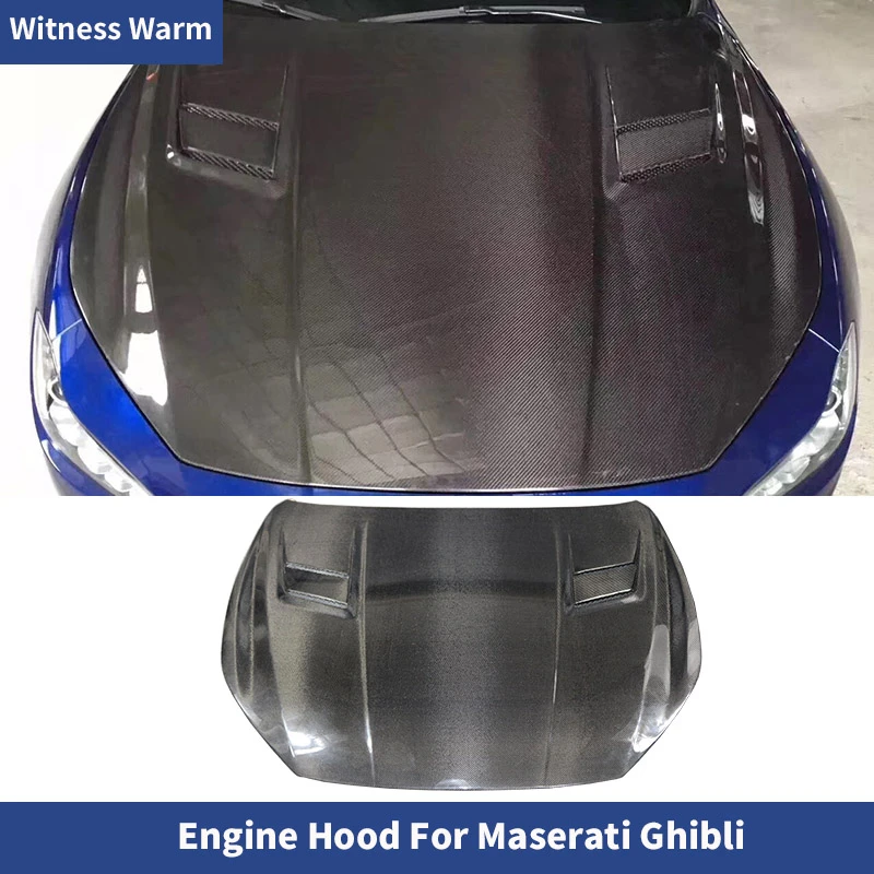 Carbon fiber engine bonnet for Maserati Ghibli 2014-2019 Bonnets engine Covers car body kit