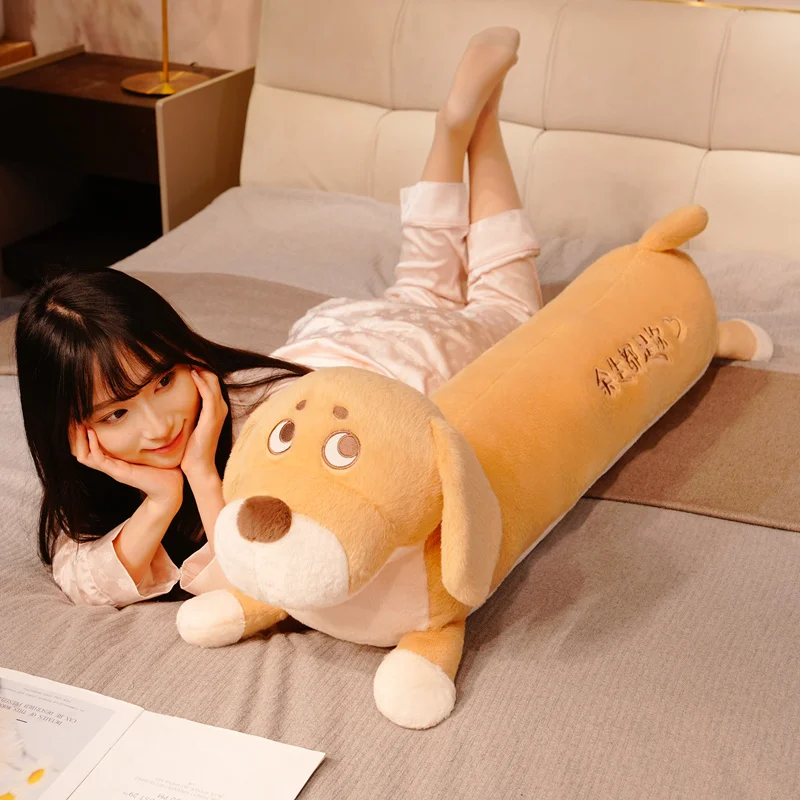 80cm New Huggable Dachshund Plush Toy Soft Stuffed Dog Long Pillow Cartoon Animal Doll Sleeping Cushion Home Decor Kids Gift