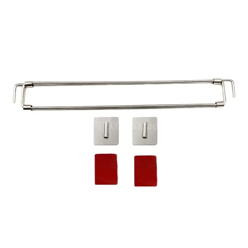 Waterproof Corner Bar Versatile Use Corner Shelves Bar Rust Proof Shower Corner Storage Rod Durable for Shower & Fridge