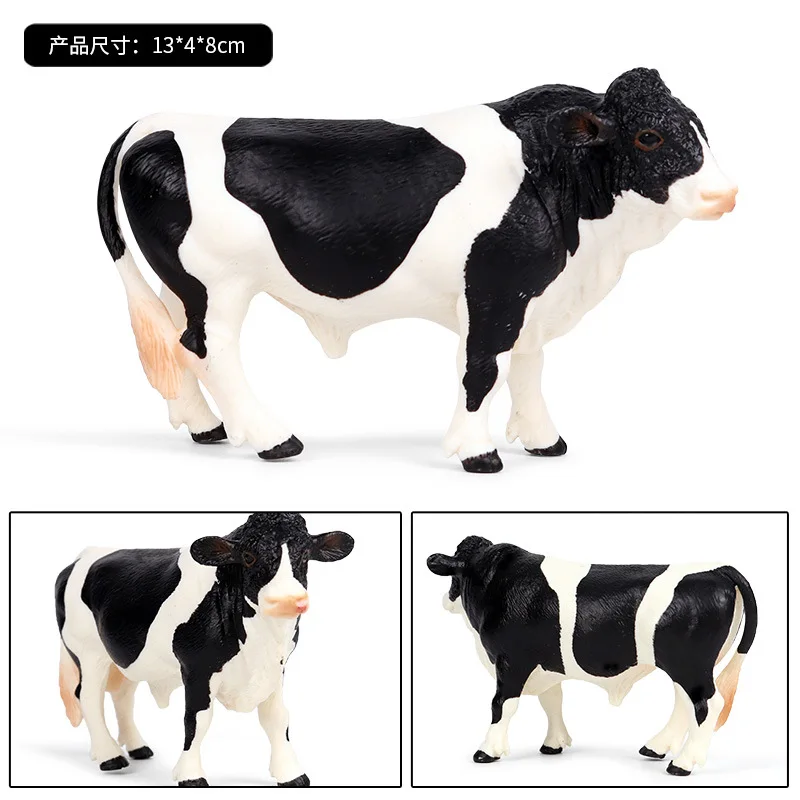 Children's cross-border simulation solid wildlife model poultry ranch farm cattle cow yak toy ornaments