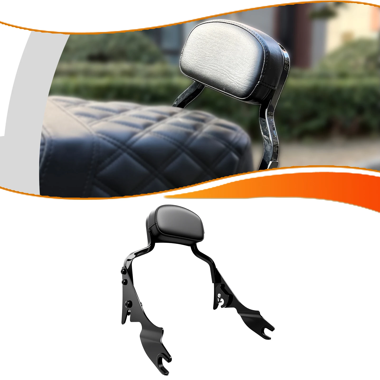 Motorcycle Passenger Seat Backrest Bar For Harley Street Glide 2009-2026