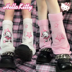 Hello Kitty Lolita Leg Warmers Long Socks Y2k Sweet Girl JK Uniform Stockings Women Autumn Winter Heap Heap Socks Flared Socks