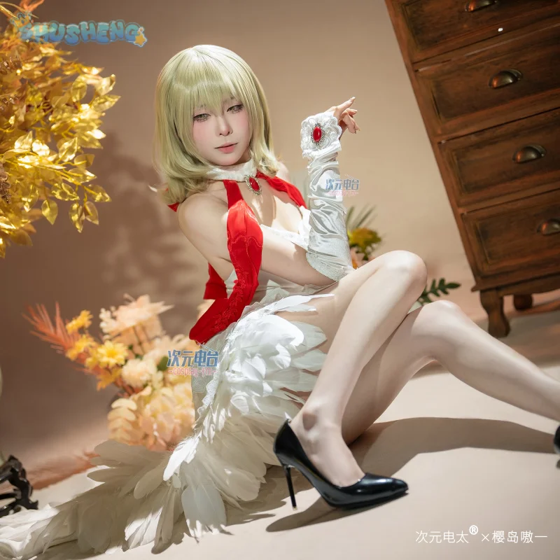 

Falin Touden Falingon Cosplay Costume Anime Delicious in Dungeon Women elegant dress Halloween party new necklace props uniform