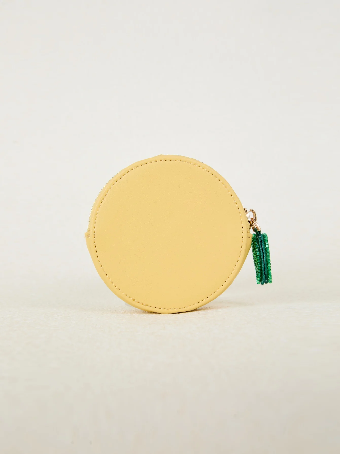 Embroidery beaded money wallet Beadwork fruit orange lemon round coin purse handmade small pouch orange colour 2026 spring new view 5
