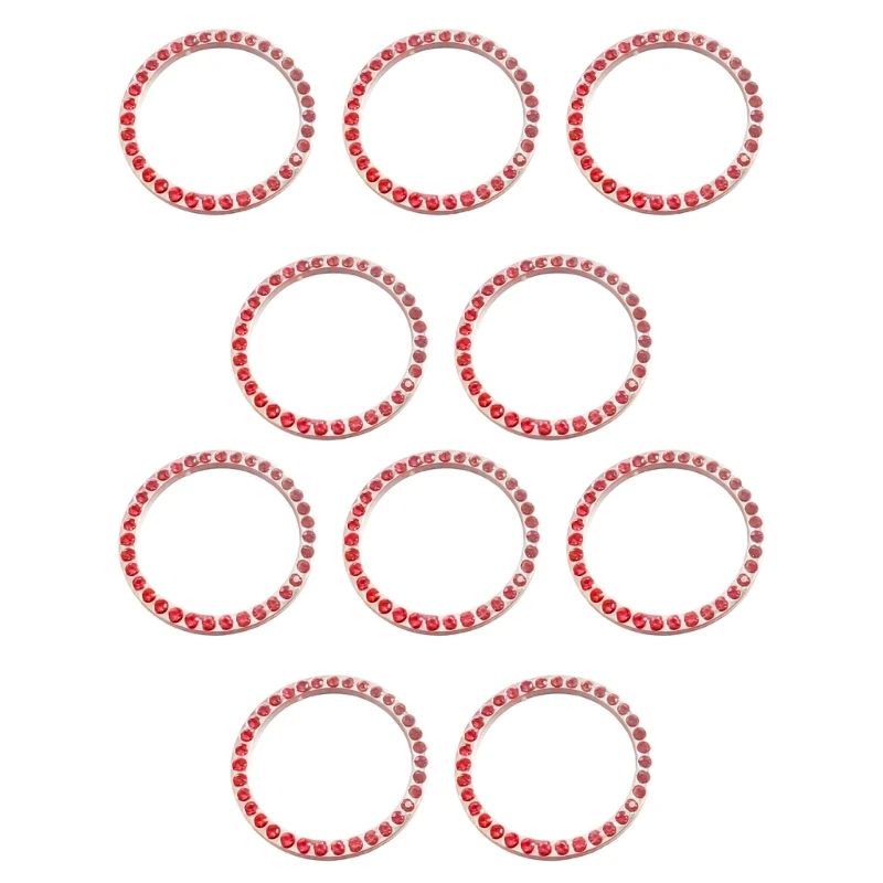 Start Button Rings set Heat Resistant Adhesive Stylish Auto Interior Enhancement