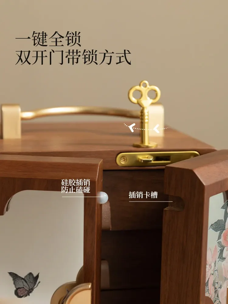 Wedding gift for bride girlfriend wooden jewelry box with lock high-end practical birthday wedding engagement anniversary gift