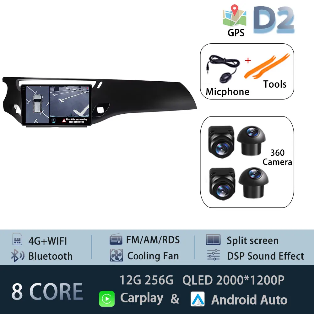 Android 15 Autoradio Voor Citroen C3 DS3 2010-2016 5G WIFI Head Unit Navigatie Autoradio DSP BT Draadloze Carplay Auto 4G