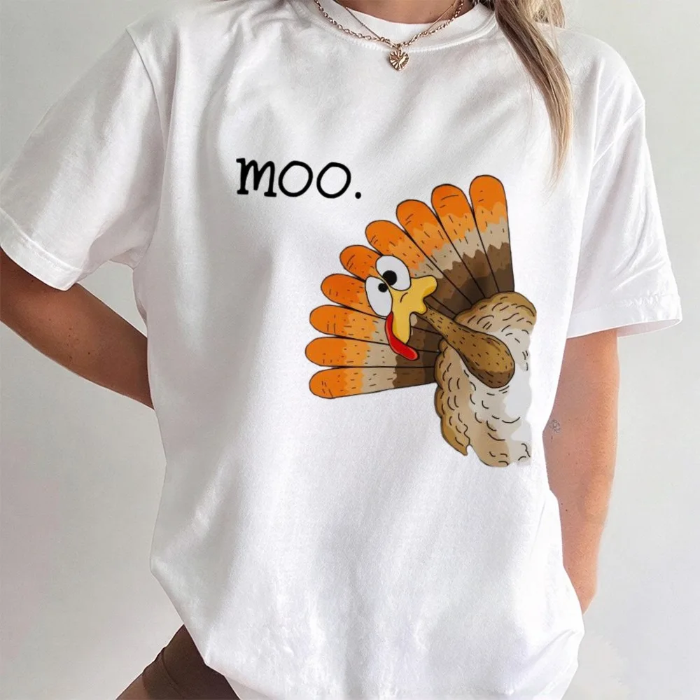Funny Turkey Moo Unisex Shirt Fake Cow Funny Thanksgiving Shirts for Women and Men Thanksgiving Gifts Gifts for Thanksgiving