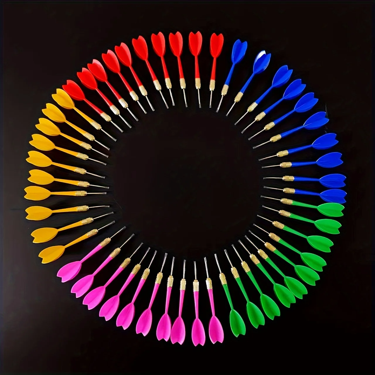 10pcs Games Steel Tip Darts，6 Grams Metal Tip Dart Set, Darts Metal Tip Set, Metal Darts for Dartboard,Blue, yellow, red, green,