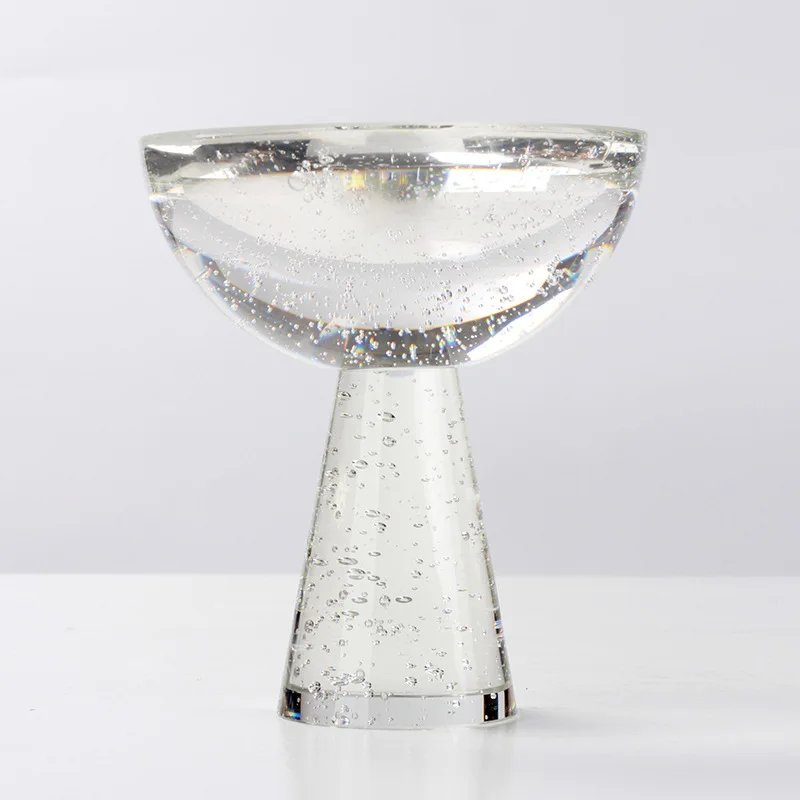 

Скандинавский свет, роскошный ароматерапевтический пузырьковый хрустальный подсвечник, ретро обеденный стол, романтическая модель ужина при свечах, украшение для комнаты