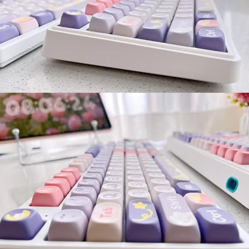 Keycap Set PBT Keyboard Cap MOA/SOA Profile Anime Keycap for Mechanical Keyboard Accessories Gift