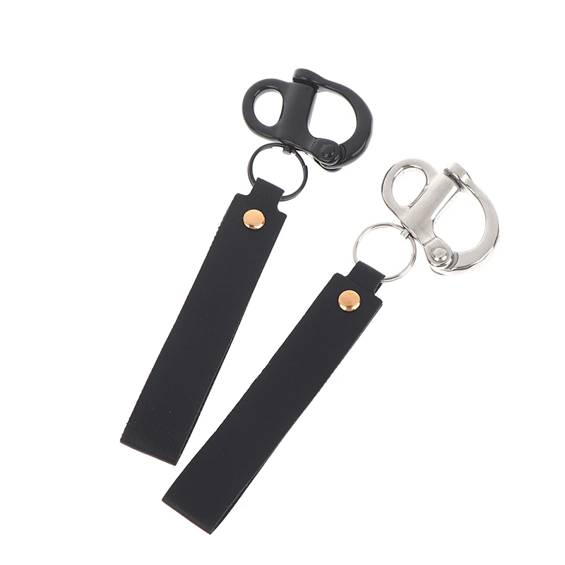 316 Stainless Steel Quick Release Clip Swivel Shackle Shackle With Leather Handle For Mask Firefighter Rigging Accessory
