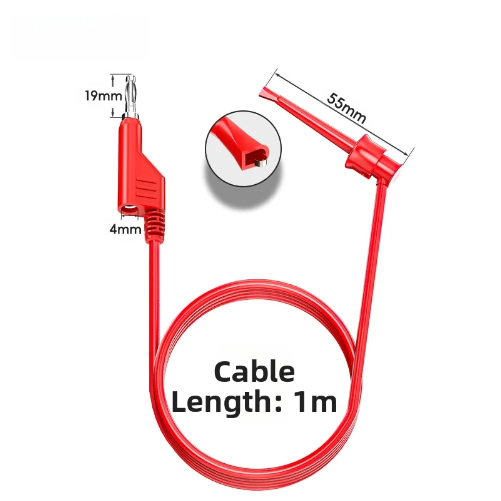 Test Hook Wire Set with 4mm Stackable Connector and Flexible PVC Cable Designed for Accurate Electrical Measurements and Testing