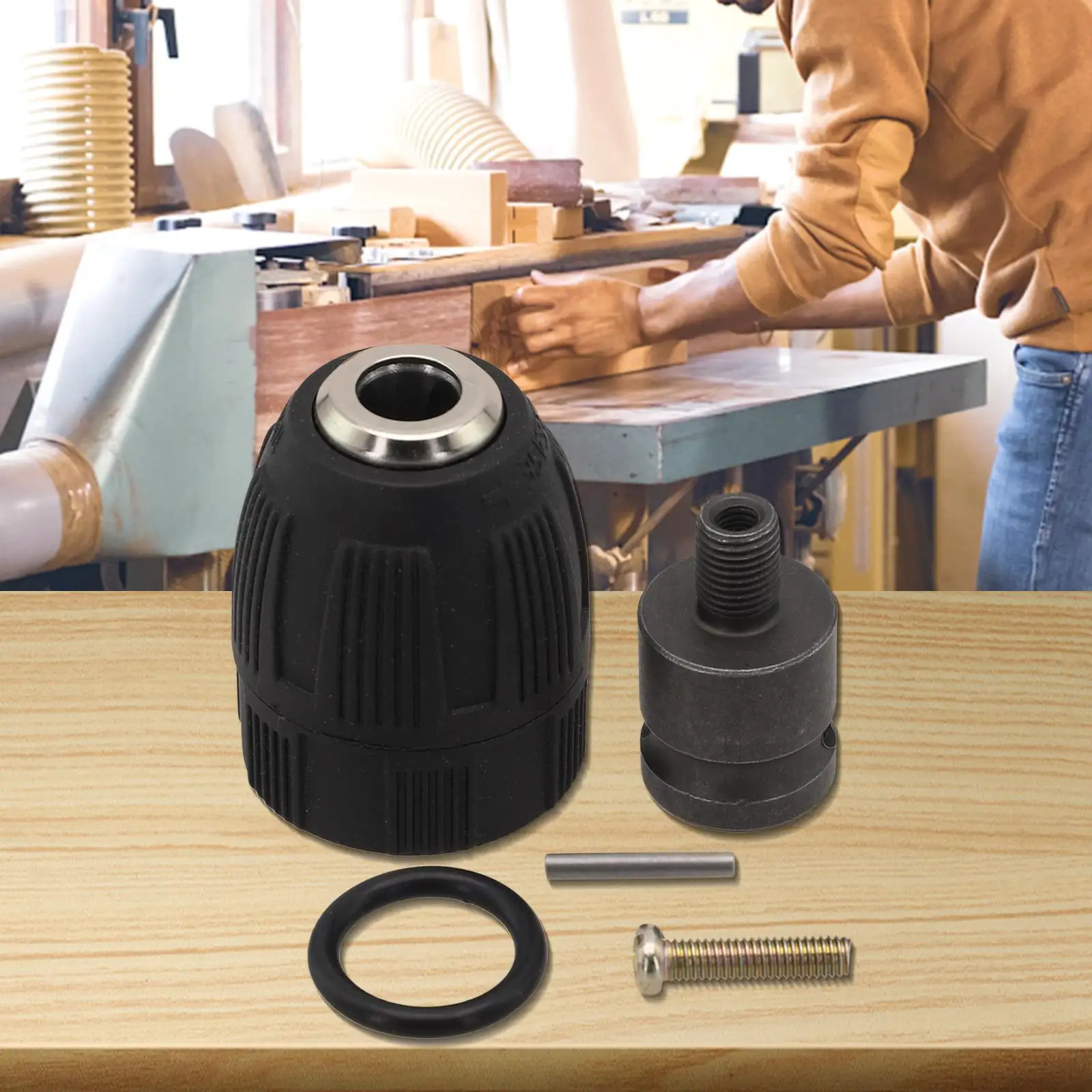 Practical Chuck Tools For Lithium Battery Hand Drill Lock Cylinder Power Tool Replacement Rubber Ring ABS+Metal