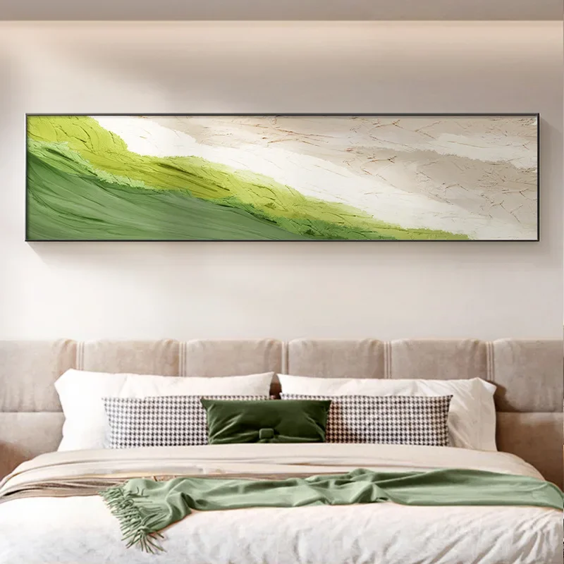 

Abstract Oil Painting, 100% Hand Drawn, Modern Bedroom Decoration Painting, Light Luxury Background Wall, Hanging Painting